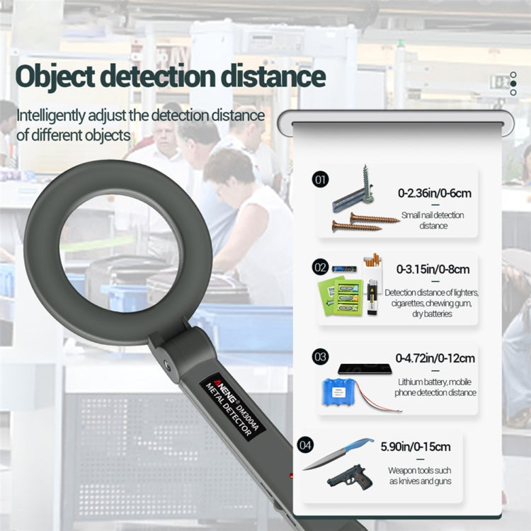 ANENG  DM3004 Handheld Metal Detector High-Precision Sensitivity Station Airport Detection Scanning Detector Without  Battery - Metal Detector by ANENG | Online Shopping South Africa | PMC Jewellery | Buy Now Pay Later Mobicred