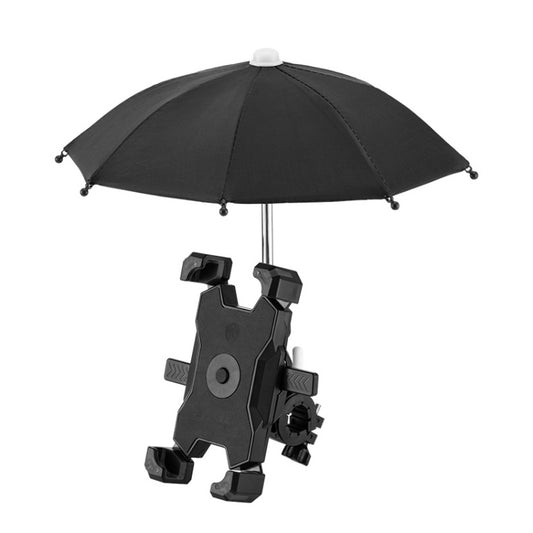 CYCLINGBOX Bicycle Mobile Phone Bracket With Parasol Rider Mobile Phone Frame, Style: Handlebar Installation (Black) - free shipping - PMC Jewellery - Order now!