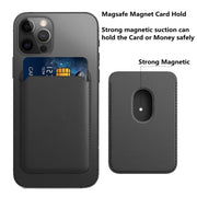 MagSafe Magnetic Leather Card Case Holster For iPhone (Indigo Sea BLue)
