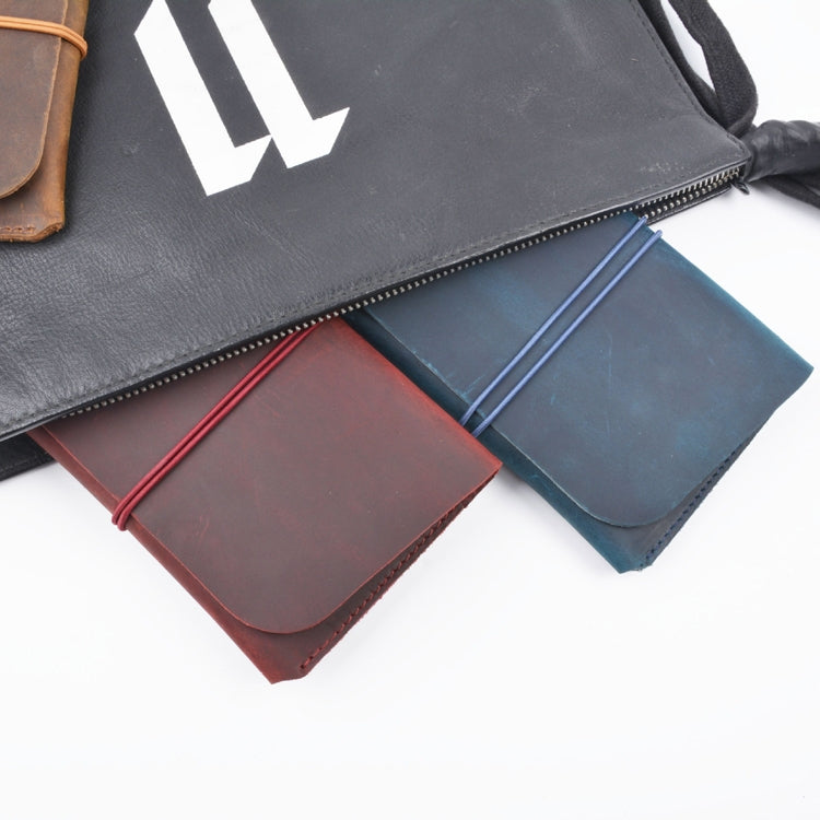 Crazy Horse Skin  Passport Bag Document Holder Retro Boarding Pass Wallet Card Holder(Brown) - Card & Passport Bags by PMC TechLife | Online Shopping South Africa | PMC TechLife | Buy Now Pay Later Mobicred