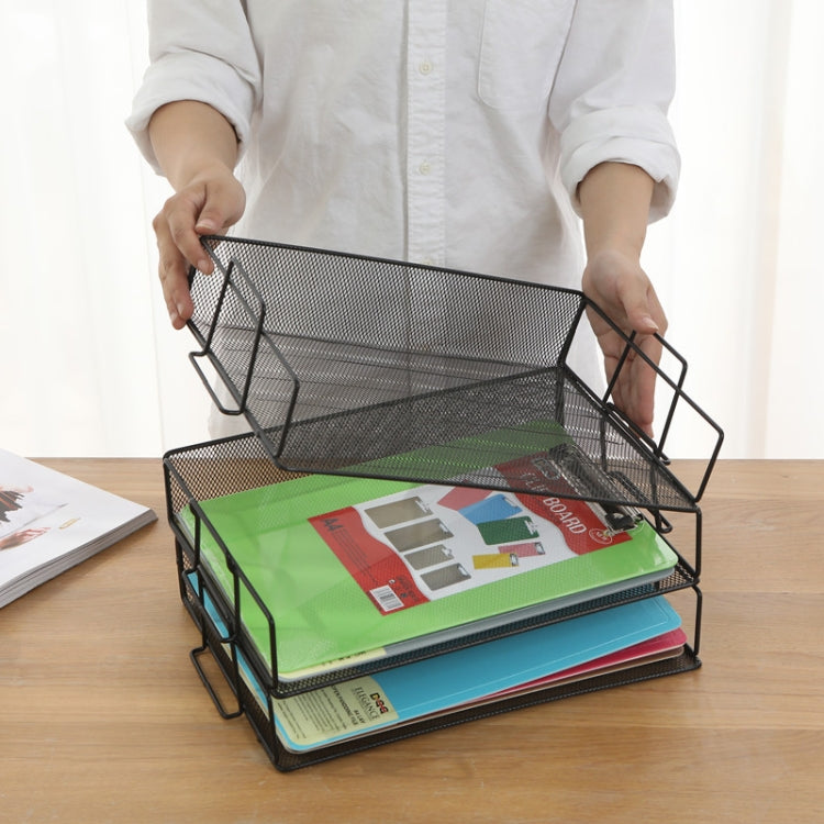 Net-Shaped File Rack Data Storage Frame Storage Rack Metal File Management Rack,Style: Four-layer - File Folder by PMC TechLife | Online Shopping South Africa | PMC TechLife