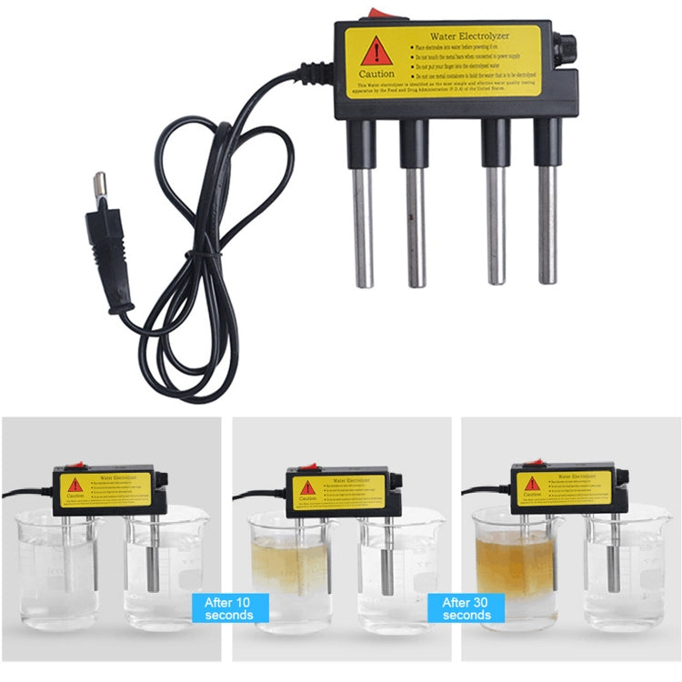 2 PCS Household Electrolyzer Test Electrolysis Water Tools Water Purity Level Meter PH Testing Tool Water Quality Tester(EU Plug)