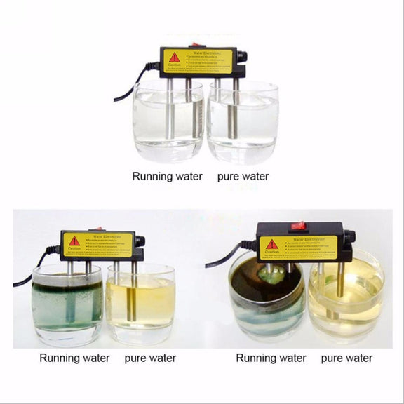 2 PCS Household Electrolyzer Test Electrolysis Water Tools Water Purity Level Meter PH Testing Tool Water Quality Tester(EU Plug)