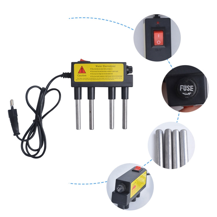 2 PCS Household Electrolyzer Test Electrolysis Water Tools Water Purity Level Meter PH Testing Tool Water Quality Tester(EU Plug)