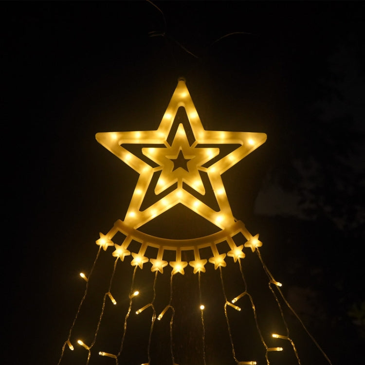 10LM 350 LED Star Waterfall Light Christmas Tree String Lights Outdoor Meteor Light, Plug Spec: US Plug(RGB Light) - Decoration Lamps by PMC TechLife | Online Shopping South Africa | PMC TechLife