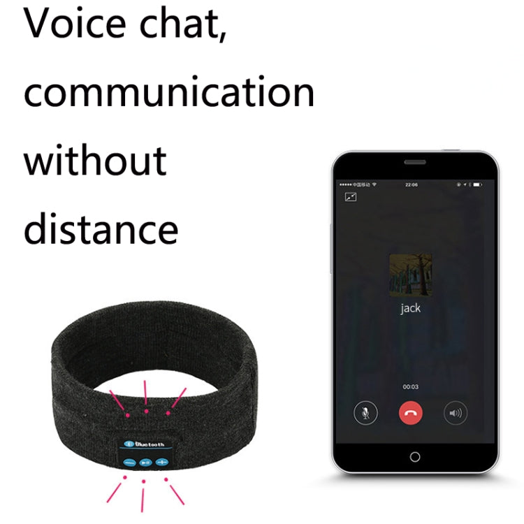Bluetooth Headset Sports Headband Outdoor Running Yoga Sweat-Absorbent Headscarf, Colour: Dark Gray - Smart Hats by PMC TechLife | Online Shopping South Africa | PMC TechLife | Buy Now Pay Later Mobicred