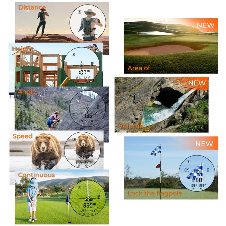SNDWAY Rangefinder Instrument Outdoor Telescope Golf Measuring Instrument, Model: SW1000B 1000m - free shipping - PMC TechLife - Order now!