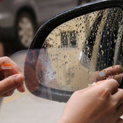 2pcs /Set Rainproof Anti-Fog And Anti-Reflective Film For Car Rearview Mirror Round 95mm(Transparent)