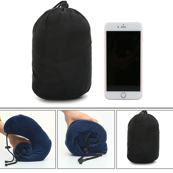 Magnetic Memory Foam U-shaped Pillow Suitable for Travel Solid Pillows(Navy blue)