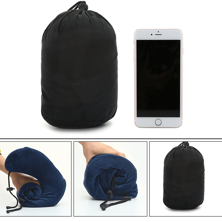 Magnetic Memory Foam U-shaped Pillow Suitable for Travel Solid Pillows(Navy blue)