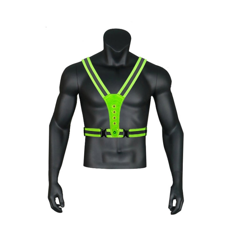 LED Reflective Vest High Stretch Outdoor Reflective Vest Traffic Safety Reflective Clothing(Orange) - Reflective Safety Clothing by PMC TechLife | Online Shopping South Africa | PMC TechLife | Buy Now Pay Later Mobicred