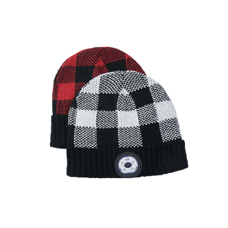 M3-BL Bluetooth LED Music Headset Hat Lady Warm Night Lighting Hat(Black Red) - Smart Hats by PMC Jewellery | Online Shopping South Africa | PMC Jewellery | Buy Now Pay Later Mobicred