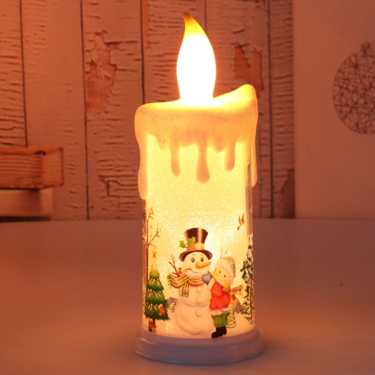 Christmas Decoration Night Light LED Simulation Flame Candle Light(B-Snowman) - Decoration Lamps by PMC TechLife | Online Shopping South Africa | PMC TechLife