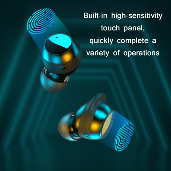 TWS-22 Bluetooth 5.0 In-Ear Sports Water-resistant Noise Cancelling Touch Control Mini Headphones(Pink)