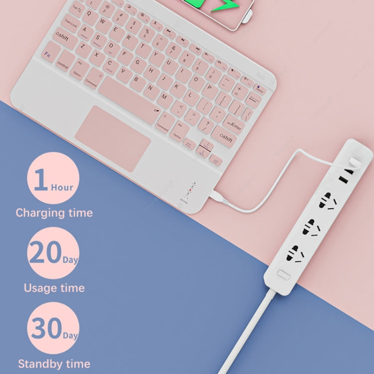 871 9.7 Inch Portable Tablet Bluetooth Keyboard With Touchpad + Mouse Set for iPad(Pink + Mouse) - Universal by PMC TechLife | Online Shopping South Africa | PMC TechLife