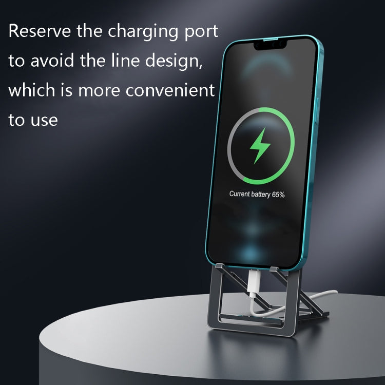 HZ10 Slim Portable Desktop Live Stand Multifunctional Folding Mobile Phone Holder(Gray) - Desktop Holder by PMC TechLife | Online Shopping South Africa | PMC TechLife