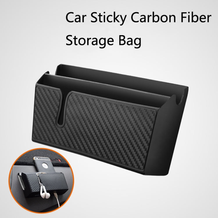 DM-020 Car Sticky Carbon Fiber Storage Bag Car Mobile Phone Storage Box Large - free shipping - PMC Jewellery - Order now!