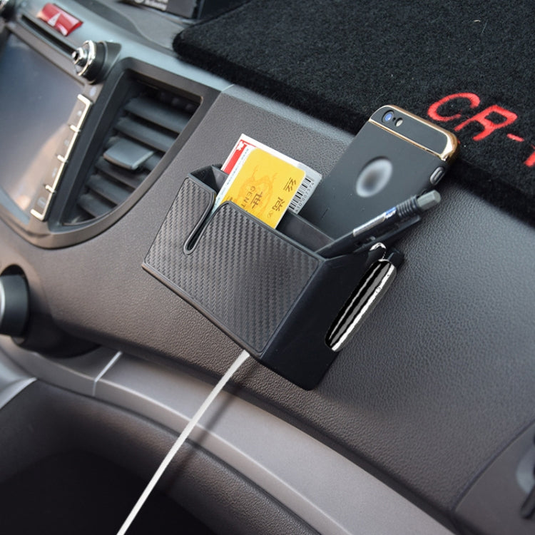 DM-020 Car Sticky Carbon Fiber Storage Bag Car Mobile Phone Storage Box Large - free shipping - PMC Jewellery - Order now!