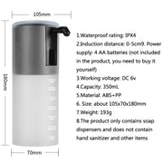 GM-TP-2011-A Automatic Induction Foam Hand Washing Machine Portable Infrared Induction Soap Dispenser(White)