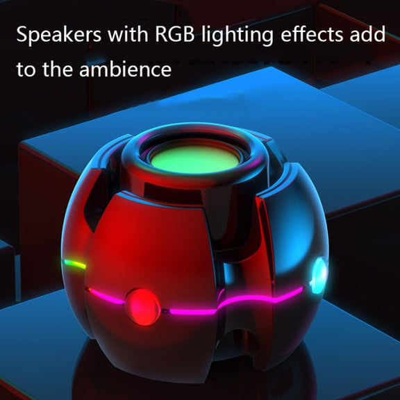 RGB Light Effect Gyro Shape Wireless Bluetooth Audio(Red)