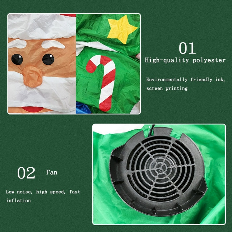 Santa Claus Christmas Tree Snowman Inflatable LED Luminous Christmas Ornaments, US Plug(QM0003-1.5M) - Ornaments by PMC TechLife | Online Shopping South Africa | PMC TechLife