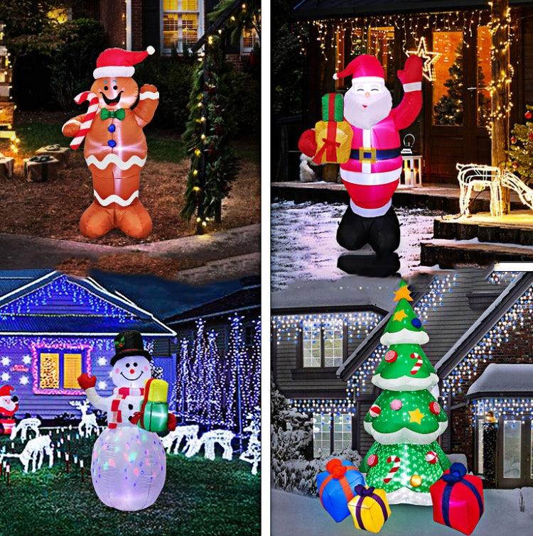 Santa Claus Christmas Tree Snowman Inflatable LED Luminous Christmas Ornaments, US Plug(QM0003-1.5M) - Ornaments by PMC TechLife | Online Shopping South Africa | PMC TechLife