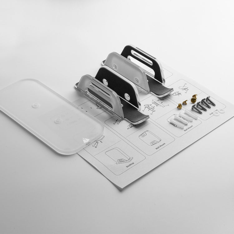 Multi-Function Tablet Bracket Router Desktop Wall Storage Bracket For Mac Mini(Transparent)