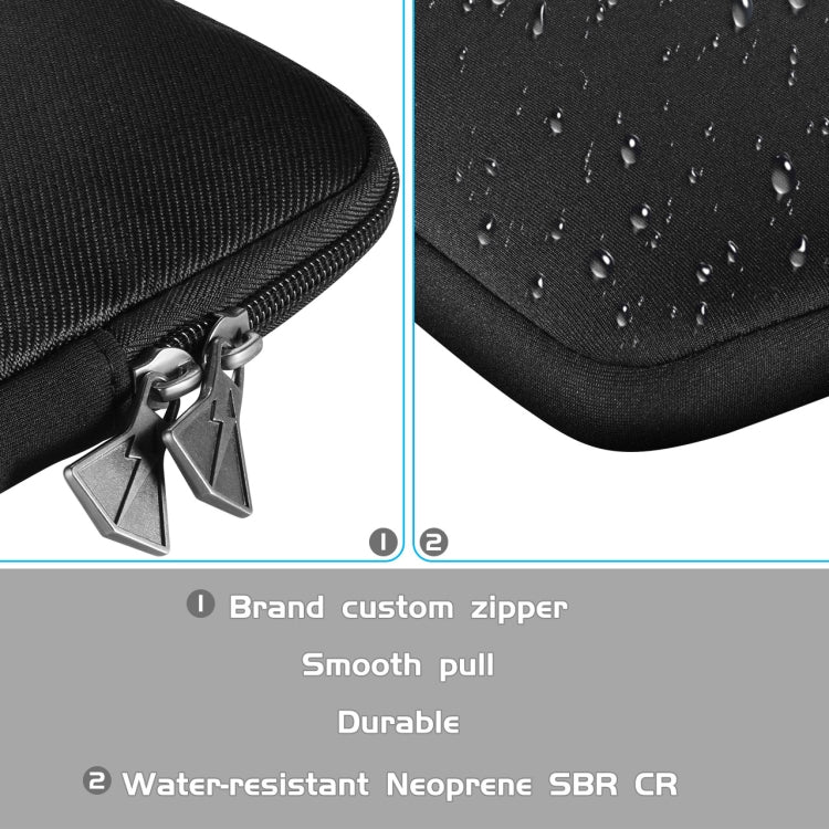 Universal PU Leather + Nylon Waterproof Zipper Portable Keyboard Storage Bag For Apple Wireless Keyboard A1314 & Magic Keyboard A1644(Black) - Digital Storage Bag by PMC TechLife | Online Shopping South Africa | PMC TechLife | Buy Now Pay Later Mobicred