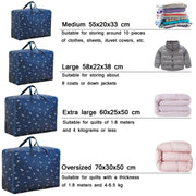 Oxford Cloth Quilt Moisture-Proof & Water-resistant Storage Bag Zipper Portable Moving Luggage Bag, Specification: 58x38x22cm(Tibetan Cat)