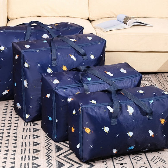 Oxford Cloth Quilt Moisture-Proof & Water-resistant Storage Bag Zipper Portable Moving Luggage Bag, Specification: 58x38x22cm(Tibetan Cat)