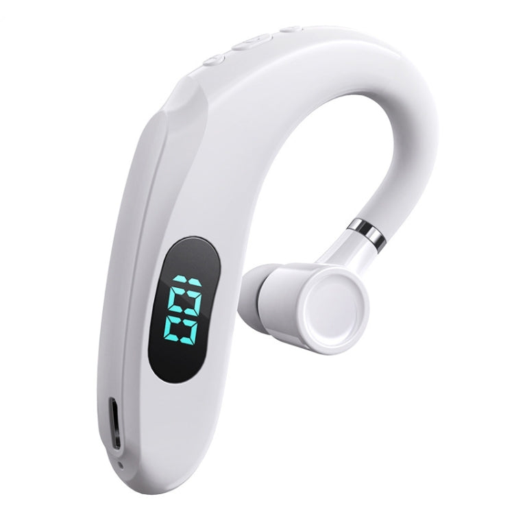 Q20 Bluetooth 5.2 Business Digital Display Sports Earhook Stereo Earphone(White) - Bluetooth Earphone by PMC TechLife | Online Shopping South Africa | PMC TechLife