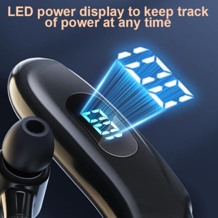 Q20 Bluetooth 5.2 Business Digital Display Sports Earhook Stereo Earphone(White) - Bluetooth Earphone by PMC TechLife | Online Shopping South Africa | PMC TechLife