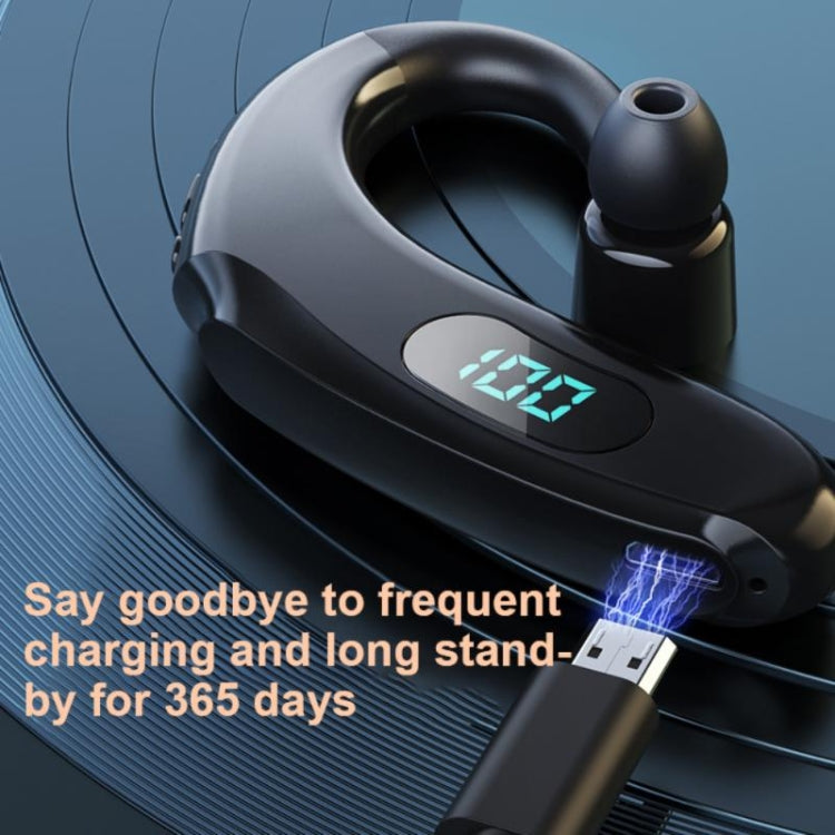 Q20 Bluetooth 5.2 Business Digital Display Sports Earhook Stereo Earphone(Pink)