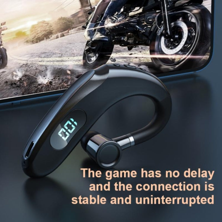 Q20 Bluetooth 5.2 Business Digital Display Sports Earhook Stereo Earphone(White) - Bluetooth Earphone by PMC TechLife | Online Shopping South Africa | PMC TechLife