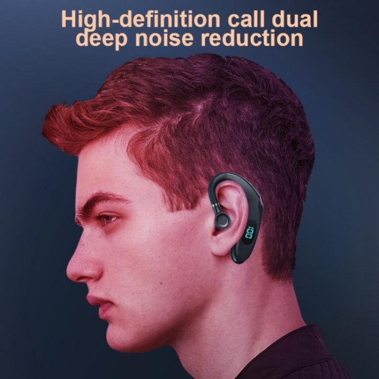 Q20 Bluetooth 5.2 Business Digital Display Sports Earhook Stereo Earphone(Pink)