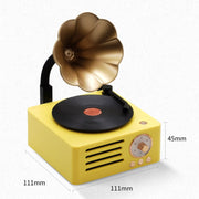 T15 Petunia Retro Vinyl Record Player Wireless Multifunction Mini Bluetooth Audio(Blue)