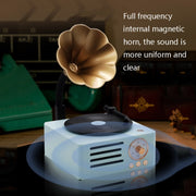 T15 Petunia Retro Vinyl Record Player Wireless Multifunction Mini Bluetooth Audio(Pink)