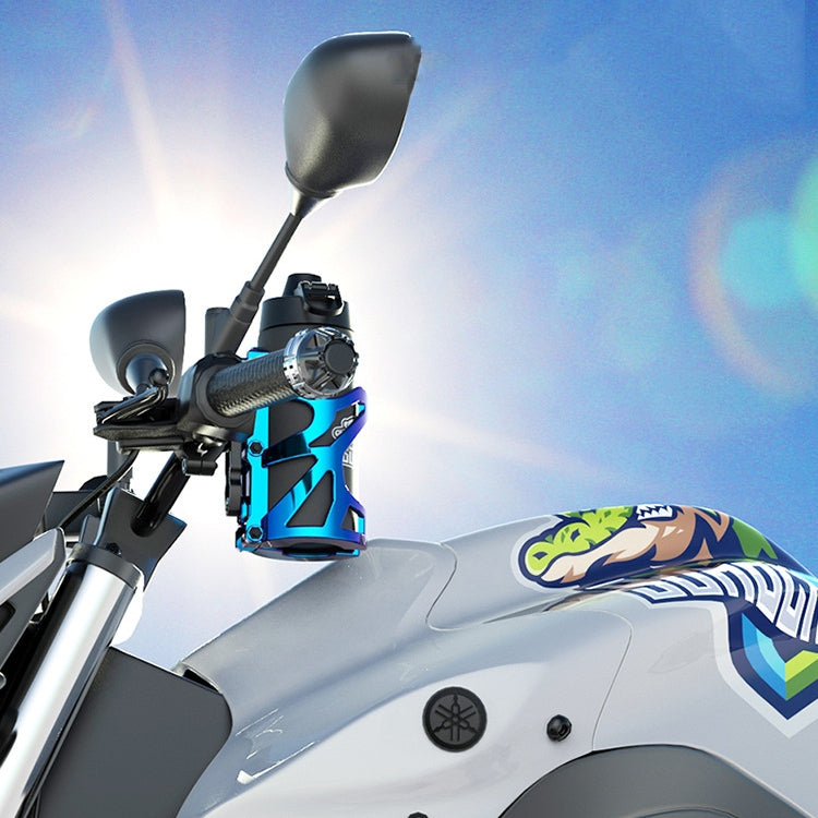 SMCP5456 Motorcycle Drink Holder Bicycle Cup Rack Kettle Frame Modified Accessories, Colour: With Pipe Clamp (Black) - Holders by PMC TechLife | Online Shopping South Africa | PMC TechLife