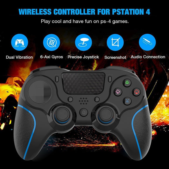 MB-P913 PC Six-Axis Somatosensory Back Key Programming Dual Vibration Bluetooth Gamepad For PS4 Pro(Black)