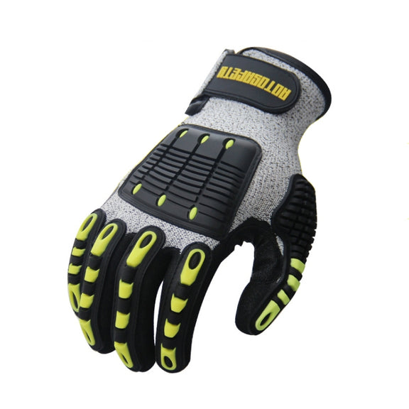 ROTOSAFETY RZT-HFZ20 Shock-Proof Anti-Smashing Anti-Cutting Anti-Collision Gloves TPR Mechanical Maintenance Fire Rescue Miners Mining Anti-Stab Gloves, Size: XL