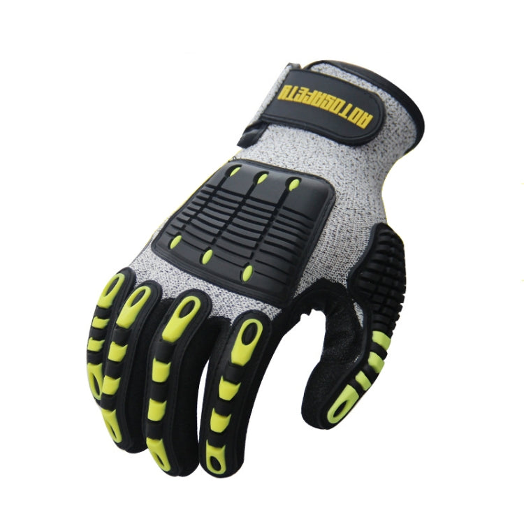 ROTOSAFETY RZT-HFZ20 Shock-Proof Anti-Smashing Anti-Cutting Anti-Collision Gloves TPR Mechanical Maintenance Fire Rescue Miners Mining Anti-Stab Gloves, Size: XL