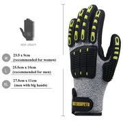 ROTOSAFETY RZT-HFZ20 Shock-Proof Anti-Smashing Anti-Cutting Anti-Collision Gloves TPR Mechanical Maintenance Fire Rescue Miners Mining Anti-Stab Gloves, Size: XL