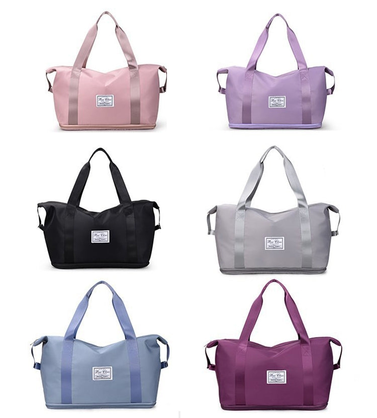 Travel Bag Large Capacity One-Shoulder Handbag Sports Gym Bag Dry And Wet Separation Duffel Bag(Pink)