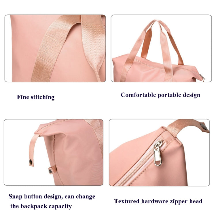 Travel Bag Large Capacity One-Shoulder Handbag Sports Gym Bag Dry And Wet Separation Duffel Bag(Pink)