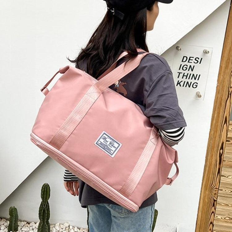 Travel Bag Large Capacity One-Shoulder Handbag Sports Gym Bag Dry And Wet Separation Duffel Bag(Pink)