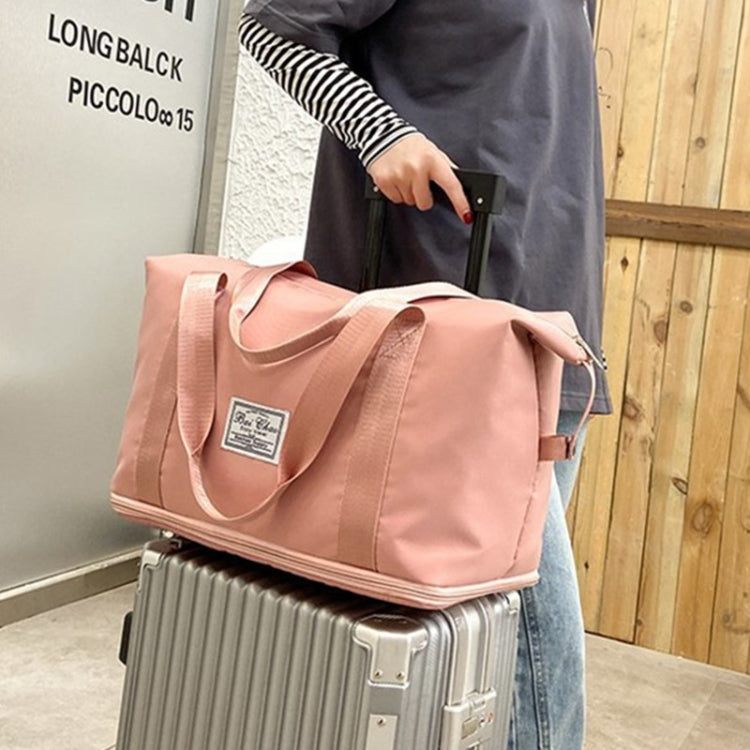 Travel Bag Large Capacity One-Shoulder Handbag Sports Gym Bag Dry And Wet Separation Duffel Bag(Pink)