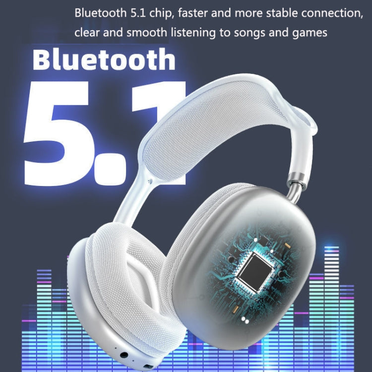 P9 Bluetooth 5.1 Subwoofer Wireless Headset Support AUX / TF Card(Red) - Headset & Headphone by PMC TechLife | Online Shopping South Africa | PMC TechLife