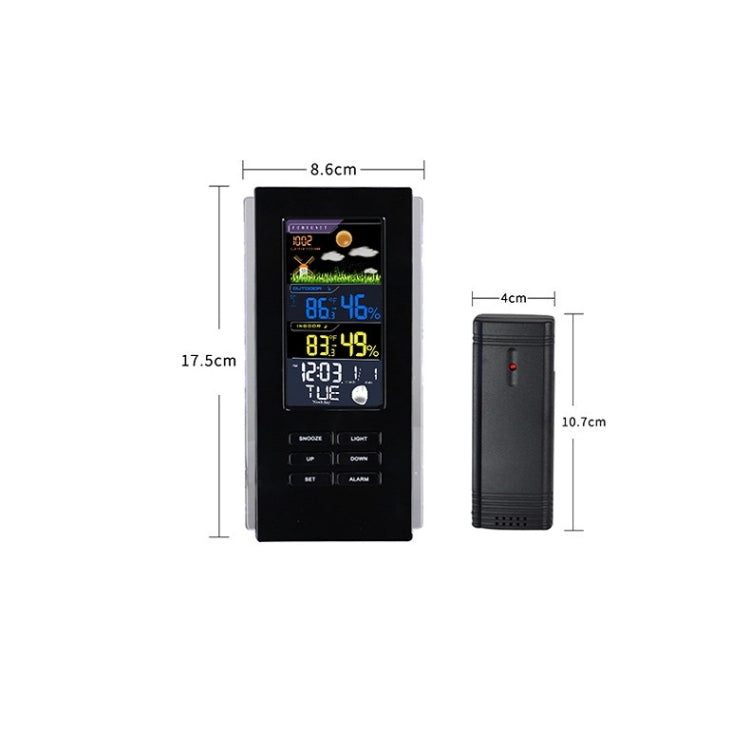 Wireless Colorful Screen Indoor And Outdoor Temperature Humidity Meter Barometer Smart Digital Electronic Clock With Backlight(TS-74-W-US) - Indoor Thermometer by PMC TechLife | Online Shopping South Africa | PMC TechLife | Buy Now Pay Later Mobicred