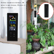 Wireless Colorful Screen Indoor And Outdoor Temperature Humidity Meter Barometer Smart Digital Electronic Clock With Backlight(TS-74-W-US)