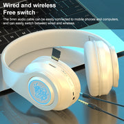 B39 Wireless Bluetooth Headset Subwoofer With Breathing Light Support TF Card(Black)